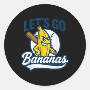 おもしろいLet Bananasかわいいバナナフルーツラバーバン ラウンドシール