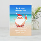 "おもしろいLet It Snow"フロリダ州ビーチサンタ・クリスマス シーズンカード (スタンド正面)