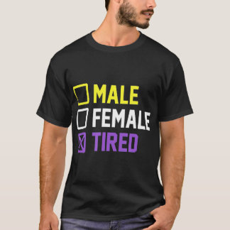 おもしろいLGBTプライド非バイナリフラグ非バイナリT Tシャツ
