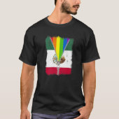 おもしろいLGBTメキシコ国旗ZipレインボーメキシコゲイPri Tシャツ (正面)