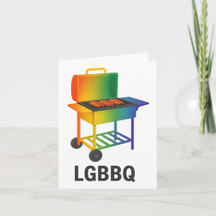 おもしろいLgbtqプライド月レインボーBbqグラフィック カード