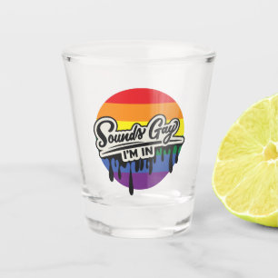 おもしろいLGBTQ サウンドゲイ、私の所属 レインボー プライド ショットグラス
