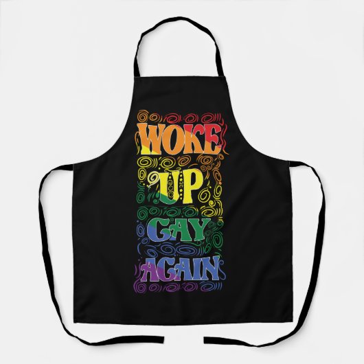 おもしろいLGBTQ |再び目覚めたゲイ |ゲイプライド エプロン (正面)