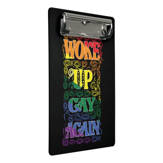 おもしろいLGBTQ |再び目覚めたゲイ |ゲイプライド ミニクリップボード (アングル)