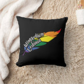 おもしろいLGBTQ | (単遊語) |プライド |虹 クッション (ブランケット)
