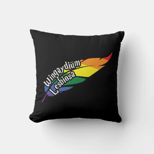 おもしろいLGBTQ | (単遊語) |プライド |虹 クッション (正面)