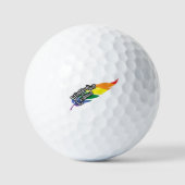 おもしろいLGBTQ | (単遊語) |プライド |虹 ゴルフボール (正面)