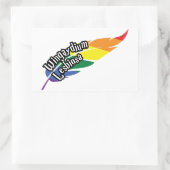 おもしろいLGBTQ |遊単語 |プライド |レインボー 長方形シール (バッグ)