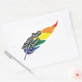 おもしろいLGBTQ |遊単語 |プライド |レインボー 長方形シール (封筒)