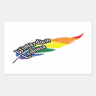 おもしろいLGBTQ 遊単語 プライド レインボー 長方形シール