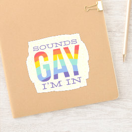 おもしろいLGBTQIレインボー旗のゲイImサウンドプライド シール