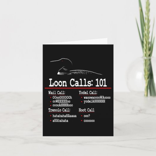 おもしろいLoon Calls - Common Loon - Loon Calls 101 カード (正面)