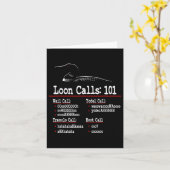 おもしろいLoon Calls - Common Loon - Loon Calls 101 カード (黄色い花)