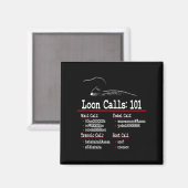 おもしろいLoon Calls - Common Loon - Loon Calls 101 マグネット (正面/裏面)