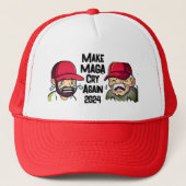 おもしろいMAGA Cryを再び2024 キャップ (正面)