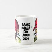おもしろいMAGA Cryを再び2024 コーヒーマグカップ (中央)