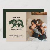 おもしろいMama Bear Mother's Dayの撮カスタム影 シーズンカード (正面/裏面)