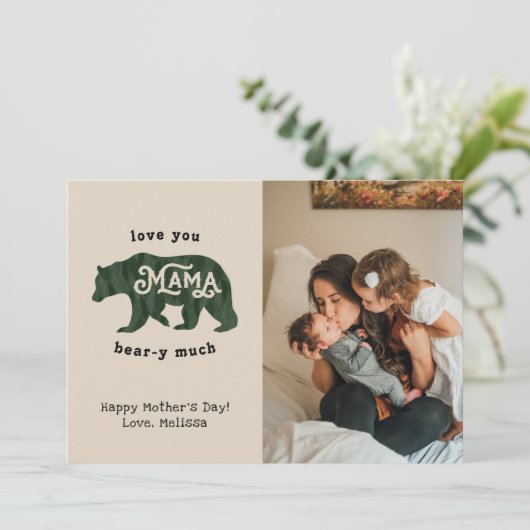 おもしろいMama Bear Mother's Dayの撮カスタム影 シーズンカード (スタンド正面)
