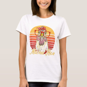 おもしろいMama hen word art Chicken Tシャツ