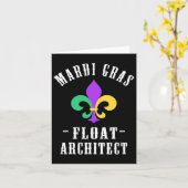 おもしろいMardi Gras Float Architect(紋章の)フラ・ダ・リ カード (黄色い花)