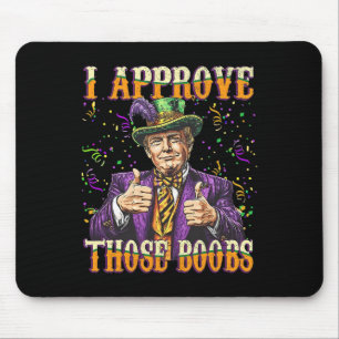 おもしろいMardi Gras Usa私が承認した乳房 マウスパッド