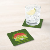 おもしろいMATCHA山脈がラテドリンカーを呼び出す スクエアペーパーコースター (インサイチュ)