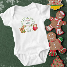 おもしろいMatching Christmas Next Year's Cookie Taster ベビーボディスーツ