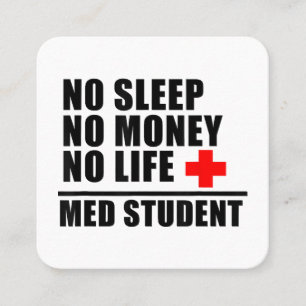 おもしろいMed School T Shirt私はDoctoに近い スクエア名刺