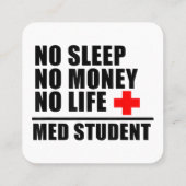 おもしろいMed School T Shirt私はDoctoに近い スクエア名刺 (裏面)