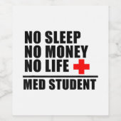 おもしろいMed School T Shirt私はDoctoに近い ワインラベル (シングルラベル)