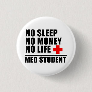 おもしろいMed School T Shirt私はDoctoに近い 缶バッジ