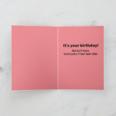 おもしろいMeerkat：気を付けて！あなたはより年を取った カード (内部)