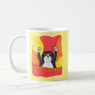 おもしろいMeownifest Epic Cat Praise Statement コーヒーマグカップ