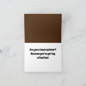 おもしろいMeowzaかわいい茶色の猫の猫漫画 カード (内部)