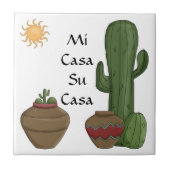 おもしろいMiの家Suの家の歓迎のスペインのな挨拶 タイル (正面)