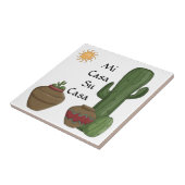 おもしろいMiの家Suの家の歓迎のスペインのな挨拶 タイル (側面)