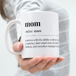 おもしろいMom定義 コーヒーマグカップ