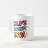 おもしろいMom Giftful引用文 – 世界で最も人気のあるMom コーヒーマグカップ (正面左)