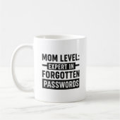 おもしろいMom Mug、パスワードの専門忘れ者 コーヒーマグカップ (左)