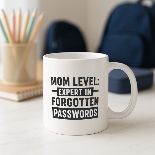 おもしろいMom Mug、パスワードの専門忘れ者 コーヒーマグカップ