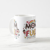 おもしろいMom Mug - "Mom Fuel"コーヒーカップ コーヒーマグカップ (正面左)