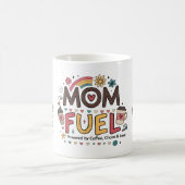 おもしろいMom Mug - "Mom Fuel"コーヒーカップ コーヒーマグカップ (中央)