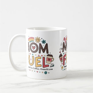 おもしろいMom Mug - "Mom Fuel"コーヒーカップ コーヒーマグカップ