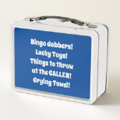 おもしろいMom's Bingo add nameメッセージ メタルランチボックス (裏面)