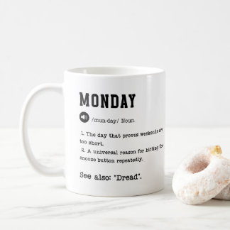 おもしろいMonday Dictionary Mag - Coffee Addicts コーヒーマグカップ