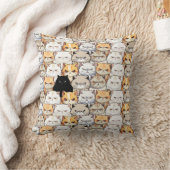 おもしろいMoody Meow Cats Kittenペットパタカラフルーン クッション (ブランケット)