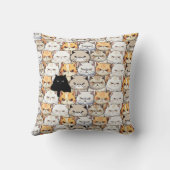 おもしろいMoody Meow Cats Kittenペットパタカラフルーン クッション (裏面)