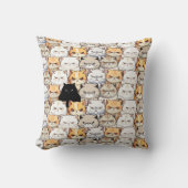 おもしろいMoody Meow Cats Kittenペットパタカラフルーン クッション (正面)