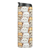 おもしろいMoody Meow Cats Kittenペットパタカラフルーン タンブラー (回転右)