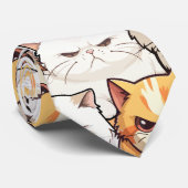 おもしろいMoody Meow Cats Kittenペットパタカラフルーン ネクタイ (ロール)